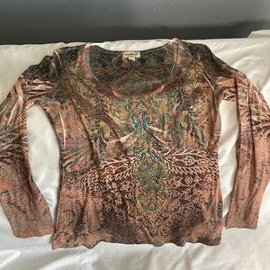 SUPER cute One World Small Top Sheer Sparkles
